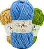 Ayos Samt Baby 14 Gelb Chenillegarn Strickgarn Babywolle Produktbild-Vorschau 2