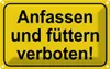 vianmo Blechschild 20x30 cm Anfassen und füttern verboten Produktbild-Vorschau 1