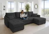 AX LIVING Ecksofas groß Dolceo 287 cm – Sofa anthrazit mit Produktbild-Vorschau 1