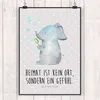 Mr. & Mrs. Panda Bild Elefant Seifenblasen DIN A2 - Grau Produktbild-Vorschau 2