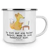 Mr. & Mrs. Panda Emaille Tasse Redakteur Herz - Weiß - Produktbild-Vorschau 3
