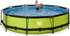 A young child is playing in a green round swimming pool with a ball. Anteprima dell’immagine prodotto
