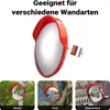 Wiltec Verkehrsspiegel 30 cm konvex mit Schutzhaube Orange, Produktbild-Vorschau 7