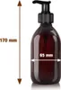 Oputec 3 x 300ml braune Seifenspender aus Kunststoff + Produktbild-Vorschau 4