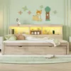 A child's bedroom with a bed, decorations on the wall, and a rug. Produktbild-Vorschau