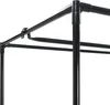 A close-up view of the black metal frame of a wardrobe. Produktbild-Vorschau