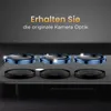 A close-up marketing image showing camera lens protectors for a smartphone. Produktbild-Vorschau