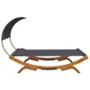 The Living Store Loungebett mit Dach 165x203x126 cm Bugholz Produktbild-Vorschau 3