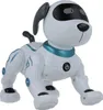 A white robotic dog toy with blue accents and black ears and eyes. Náhľad obrázku produktu