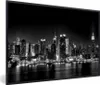 MuchoWow® Gerahmtes Poster New Yorker Skyline - schwarz und Produktbild-Vorschau 1