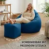 URBANARA Sitzsack-Hocker 85l blau Basic-Comfort mit Produktbild-Vorschau 6