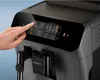 A hand is shown interacting with the touchscreen display of a coffee machine. Produktbild-Vorschau