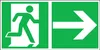 SafetyMarking Fluchtwegschild Folie B300xH150 mm Notausgang Produktbild-Vorschau 2