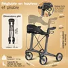 Déambulateur pliable et léger ELONEO en carbone avec siège, Voir les images du produit 2