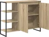 vidaXL Seitenschrank Sonoma 96,5 x 30 x 75 cm Holzwerkstoff Produktbild-Vorschau 5