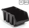 A black plastic storage bin is shown against a white background. Anteprima dell’immagine prodotto