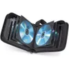 A black CD wallet is open, displaying several CDs inside. Anteprima dell’immagine prodotto
