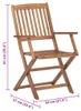 vidaXL Klappbare Gartenstühle 4 Stk. mit Kissen Massivholz Produktbild-Vorschau 7
