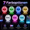 20er-Set LED-Glasuntersetzer, 7 Farben, selbstklebend, 6 Produktbild-Vorschau 6