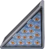 A triangular solar-powered stair light with multiple LEDs. Produktbild-Vorschau