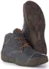 A pair of blue leather boots is shown against a white background. Produktbild-Vorschau