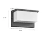 A wall-mounted outdoor light fixture with dimensions indicated. Podgląd zdjęcia produktu