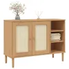 vidaXL Sideboard SENJA aspect rotin brun 112x40x80 cm bois Voir les images du produit 3