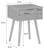 sweeek - Nachttisch mit nussfarbenem Holzdekor, 1 Schublade Produktbild-Vorschau 6