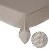 Tischdecke Gartentischdecke Karo Beige 140 cm rund Outdoor Produktbild-Vorschau 3
