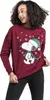 Peanuts Weihnachtspullover Damen Snoopy - Oversize rot S Produktbild-Vorschau 3
