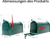 Wiltec US Mailbox zelená 150 x 513 x 223 mm, americká Náhľad obrázku produktu 11