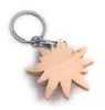 Onwomania portachiavi in legno Fiore di stella alpina Anteprima dell’immagine prodotto 2