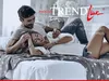 A couple lying on a bed, with marketing text and a logo. Produktbild-Vorschau