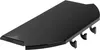 A black coffee machine bean container lid with attached clips. Produktbild-Vorschau