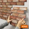 10 pezzi pannelli 3D autoadesivi effetto mattone carta da Anteprima dell’immagine prodotto 2