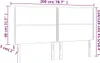 vidaXL LED Kopfteil Taupe 200x5x118/128 cm Stoff Produktbild-Vorschau 6