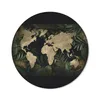 MuchoWow® Mauspad Mousepad Weltkarte - Gold - Blätter 50x50 Produktbild-Vorschau 1