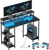 HOMCOM Wendbarer Computertisch, 120 x 50 cm, Bürotisch mit Produktbild-Vorschau 1