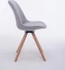 Besucherstuhl HLO-CP50 Drehbar Natura Stoff Rund  grau Produktbild-Vorschau 3