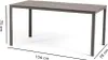 Set de salle à manger d'extérieur avec table rectangulaire Voir les images du produit 2