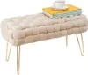 Theo&Cleo Moderner Velvet SitzBank, Quadratisch Produktbild-Vorschau 1