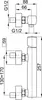 Technical drawing with dimensions of a shower valve. Náhľad obrázku produktu