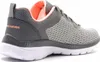 A side view of a gray and coral Skechers sneaker. Anteprima dell’immagine prodotto