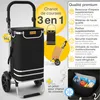 Chariot de courses pliable ELONEO, chariot de courses avec Voir les images du produit 2