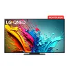 A modern LG QNED television displaying a vibrant, abstract image. Produktbild-Vorschau