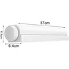 A white retractable clothesline mounted on a wall, with dimensions indicated. Náhľad obrázku produktu