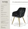 tectake® Esszimmerstuhl Marilyn gepolstert, in Samtoptik 58 Produktbild-Vorschau 7