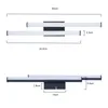 Diagrams showing the dimensions of a modern LED light fixture. Podgląd zdjęcia produktu