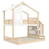 okwish Etagenbett 90/140x200 Holz-Doppelbett mit Zaun und Produktbild-Vorschau 9