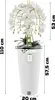Orchidea artificiale a cascata Bouquet bianco in vaso Anteprima dell’immagine prodotto 3